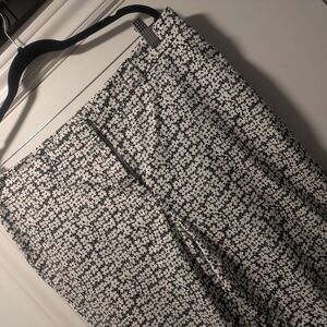 Kim Rogers Black & White Floral Wide Leg Pants Size 16